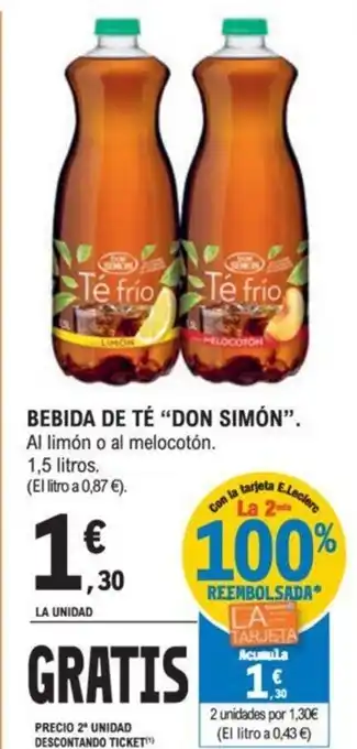 E.Leclerc BEBIDA DE TÉ "DON SIMÓN". oferta