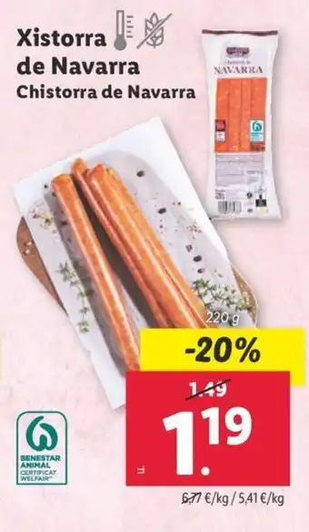 Lidl de Navarra X Chistorra de Navarra istorra oferta