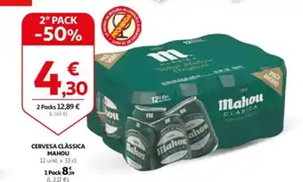 Alcampo CERVESA CLÀSSICA MAHOU oferta