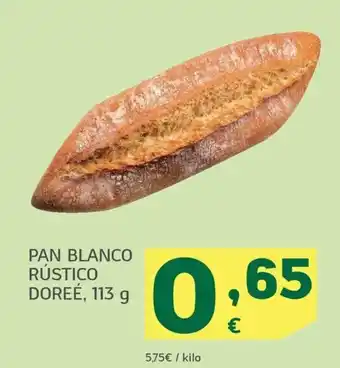HiperDino PAN BLANCO RÚSTICO DOREÉ, 113 g oferta