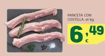 HiperDino PANCETA CON COSTILLA, el kg oferta