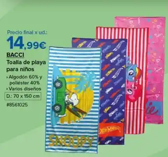 Costco BACCI Toalla de playa para niños oferta