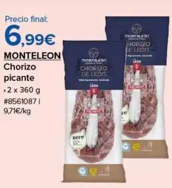 Costco MONTELEON Chorizo picante oferta