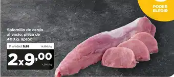 Alimerka Solomillo de cerdo al vacío, pieza de 400 g. aprox oferta