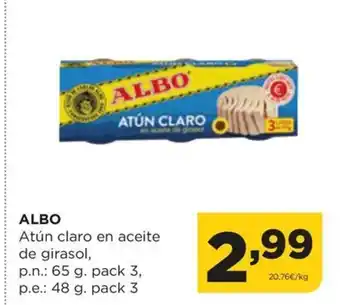 Alimerka ALBO Atún claro en aceite de girasol, oferta