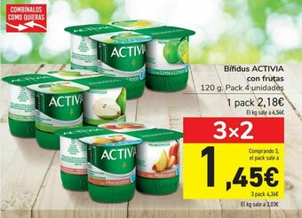 Carrefour Bífidus activia con frutas oferta