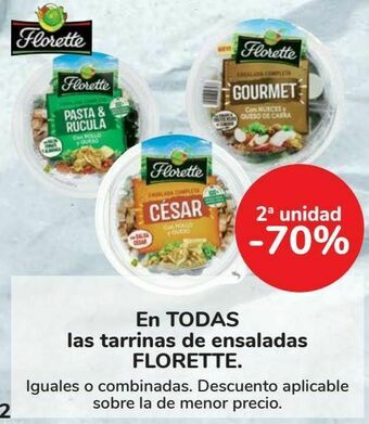 Carrefour En todas las tarrinas de ensaladas florette oferta