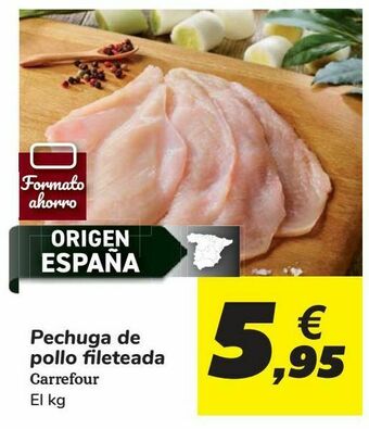 Carrefour Pechuga de pollo fileteada carrefour oferta