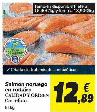 Carrefour Salmón noruego en rodajas calidad y origen carrefour oferta