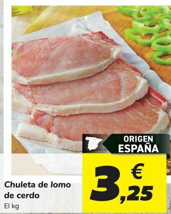 Carrefour Chuleta de lomo de cerdo oferta