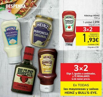 Carrefour En todas las mayonesas y salsas heinz y bull's-eye oferta