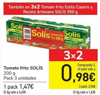 Carrefour Tomate frito solís oferta