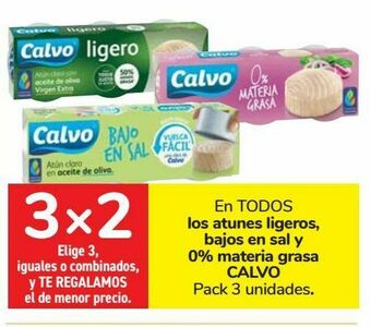 Carrefour En todos los atunes ligeros, bajo en sal y 0% materia grasa calvo oferta