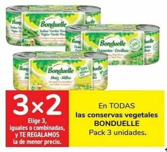 Carrefour En todas las conservas vegetales bonduelle oferta