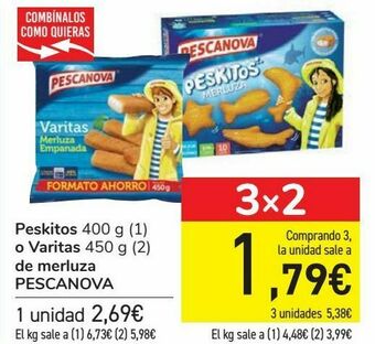Carrefour Peskitos o varitas de merluza pescanova oferta