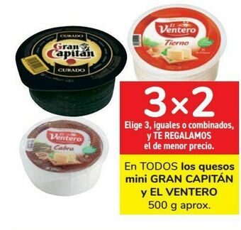 Carrefour En todos los quesos mini gran capitán y el ventero oferta