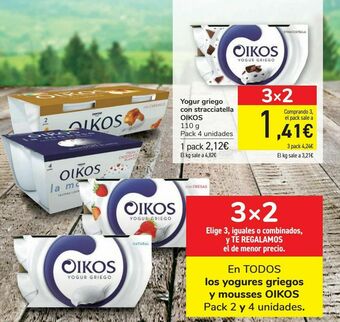 Carrefour En todos los yogures griegos y mousses oikos oferta