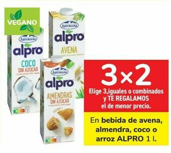 Carrefour En bebida de avena, almendra, coco o arroz alpro oferta