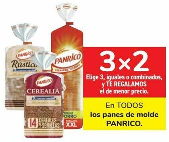 Carrefour En todos los panes de molde panrico oferta