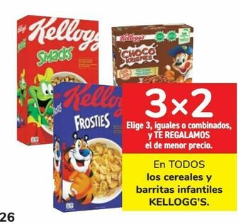 Carrefour En todos los cereales y barritas infantiles kellogg's oferta