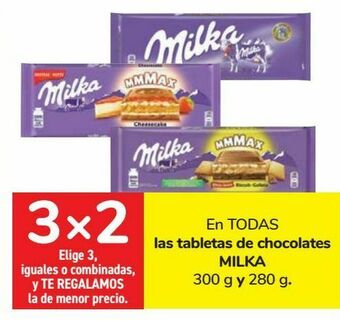 Carrefour En todas las tabletas de chocolate milka oferta