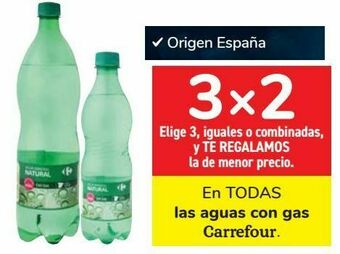 Carrefour En todas las aguas con gas carrefour oferta