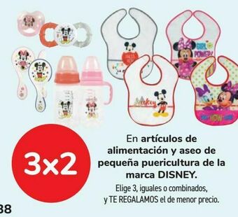 Carrefour En artículos de alimentación y aseo de pequeña puericultura de la marca disney oferta