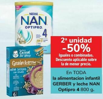 Carrefour En toda la alimentación infantil gerber y leche nan optipro oferta