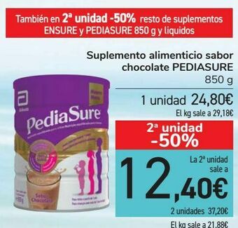 Carrefour Suplemento alimenticio sabor chocolate pediasure oferta