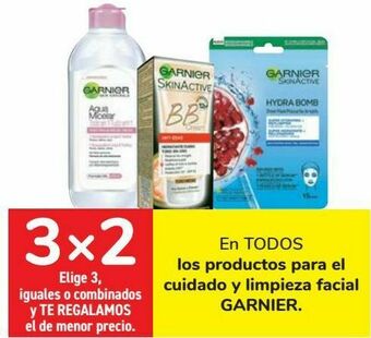Carrefour En todos los productos para el cuidado y limpieza facial garnier oferta