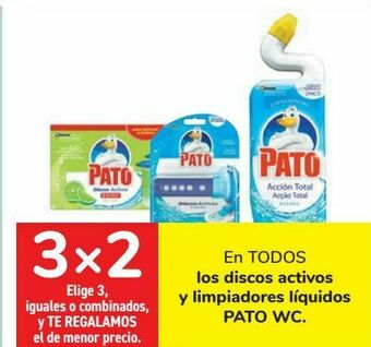 Carrefour En todos los discos activos y limpiadores líquidos pato wc oferta