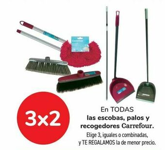 Carrefour En todas las escobas, palos y recogedores carrefour oferta