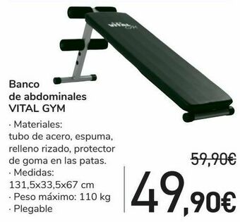Carrefour Banco de abdominales vital gym oferta