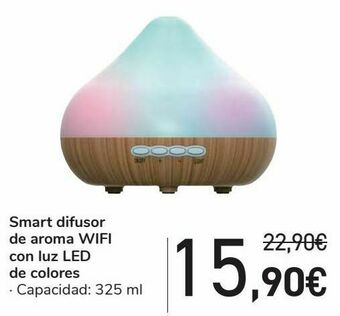 Carrefour Smart difusor de aroma wifi con luz led de colores oferta