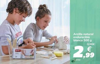 Carrefour Arcilla natural endurecible blanca oferta