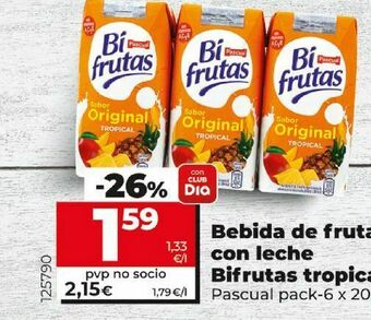 Dia Bebida de frutas pascual oferta