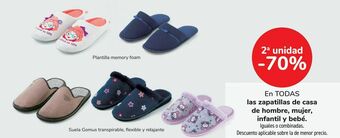 Carrefour En todas las zapatillas de casa de hombre, mujer, infantil y bebé oferta