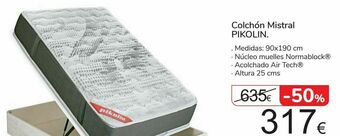 Carrefour Colchón mistral pikolin oferta