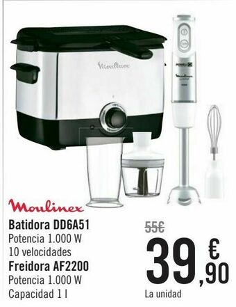 Carrefour Moulinex batidora dd6a51. freidora af2200 oferta