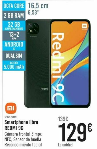 Carrefour Xiaomi smartphone libre redmi 9c oferta