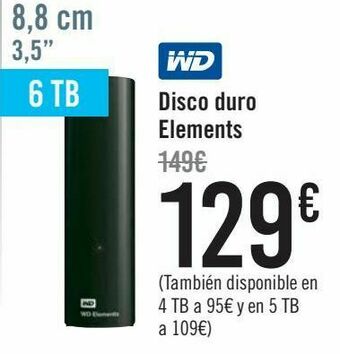 Carrefour Wd disco duro elemets oferta