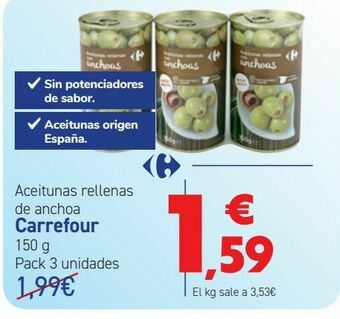 Carrefour Aceitunas rellenas de anchoa carrefour oferta