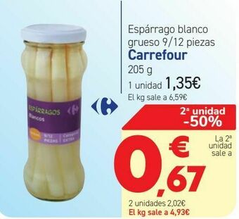 Carrefour Espárrago blanco grueso 9/12 piezas carrefour oferta