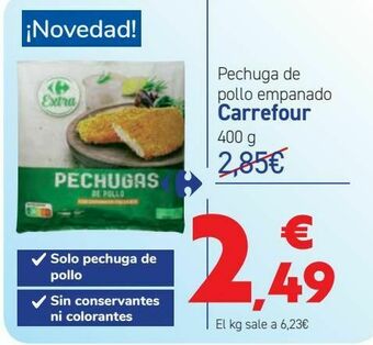 Carrefour Pechuga de pollo empanado oferta