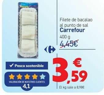 Carrefour Filete de bacalao al punto de sal carrefour oferta