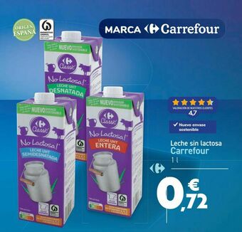 Carrefour Leche sin lactosa carrefour oferta
