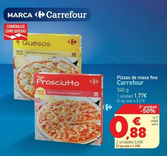 Carrefour Pizzas de masa fina carrefour oferta