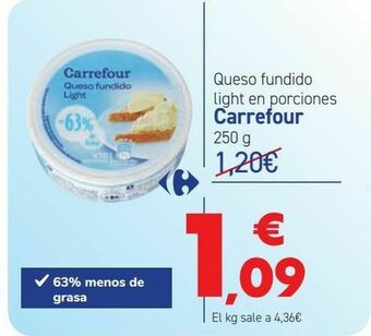 Carrefour Queso fundido light en porciones carrefour oferta