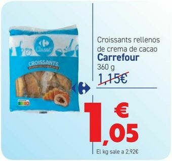 Carrefour Croissants rellenos de crema de cacao carrefour oferta