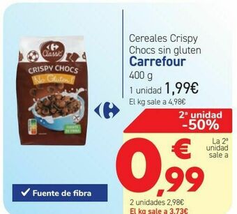 Carrefour Cereales crispy chocs sin gluten carrefour oferta
